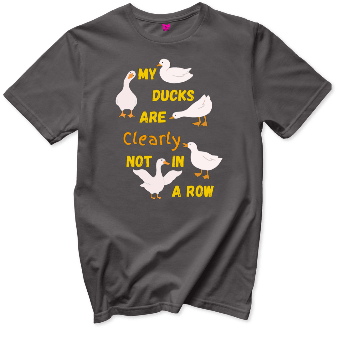 Ducks Not in a Row Funny T-Shirt - Throwback Paradise #