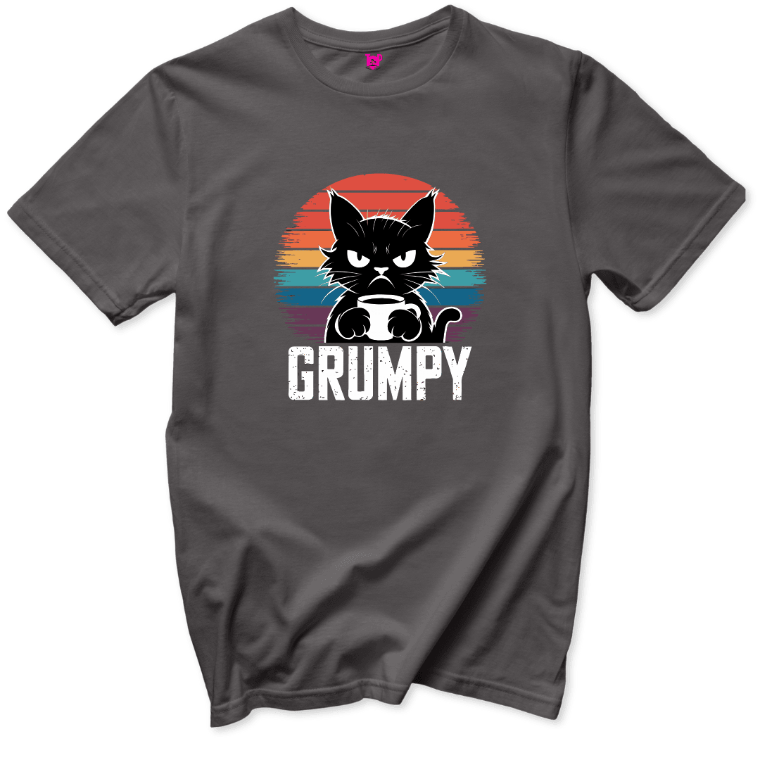 Grumpy Cat Coffee T-Shirt - Throwback Paradise #