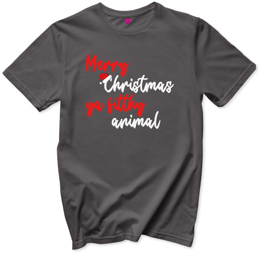 Merry Christmas Ya Filthy Animal T-Shirt - Throwback Paradise #