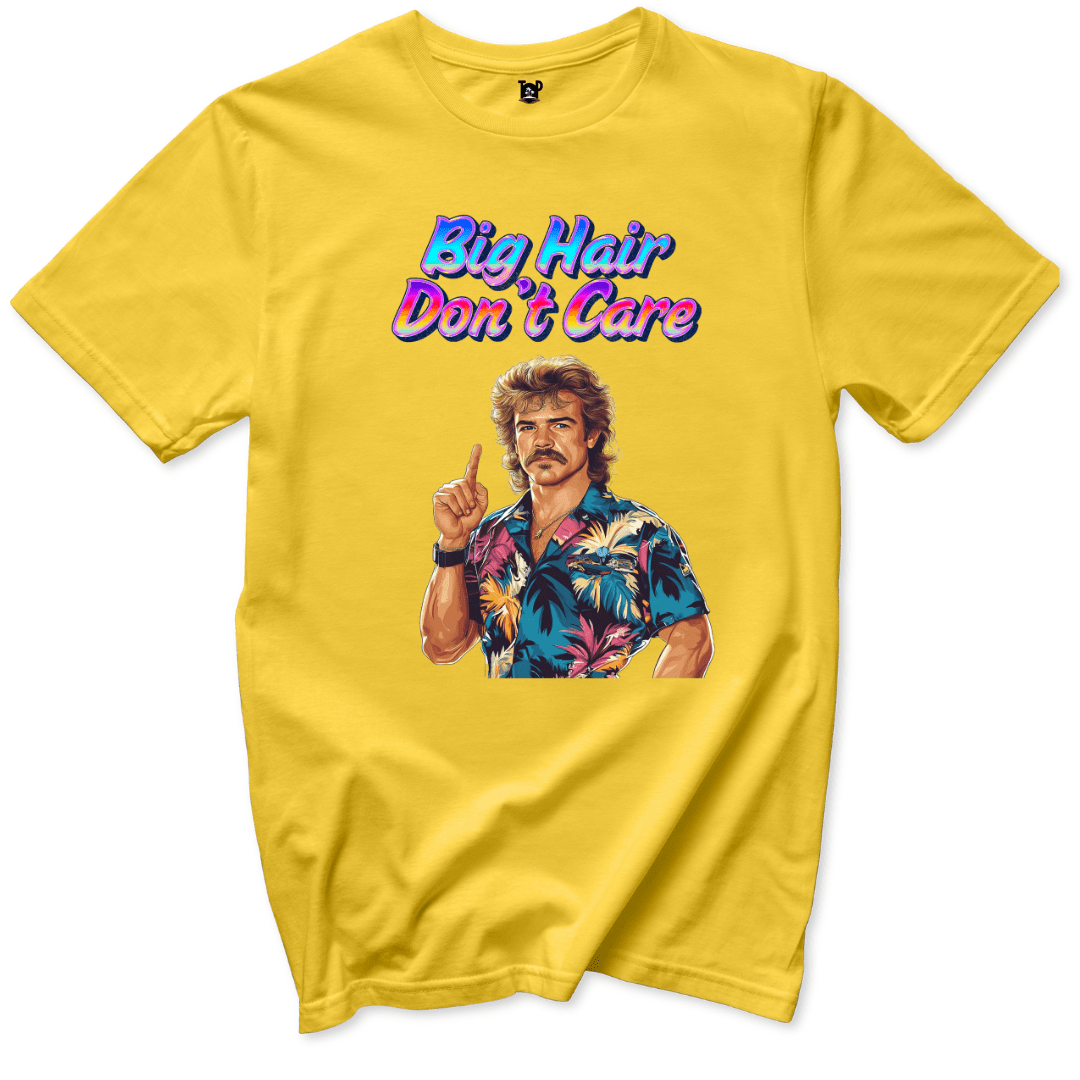 Big Hair Don’t Care Retro T-Shirt - Throwback Paradise #