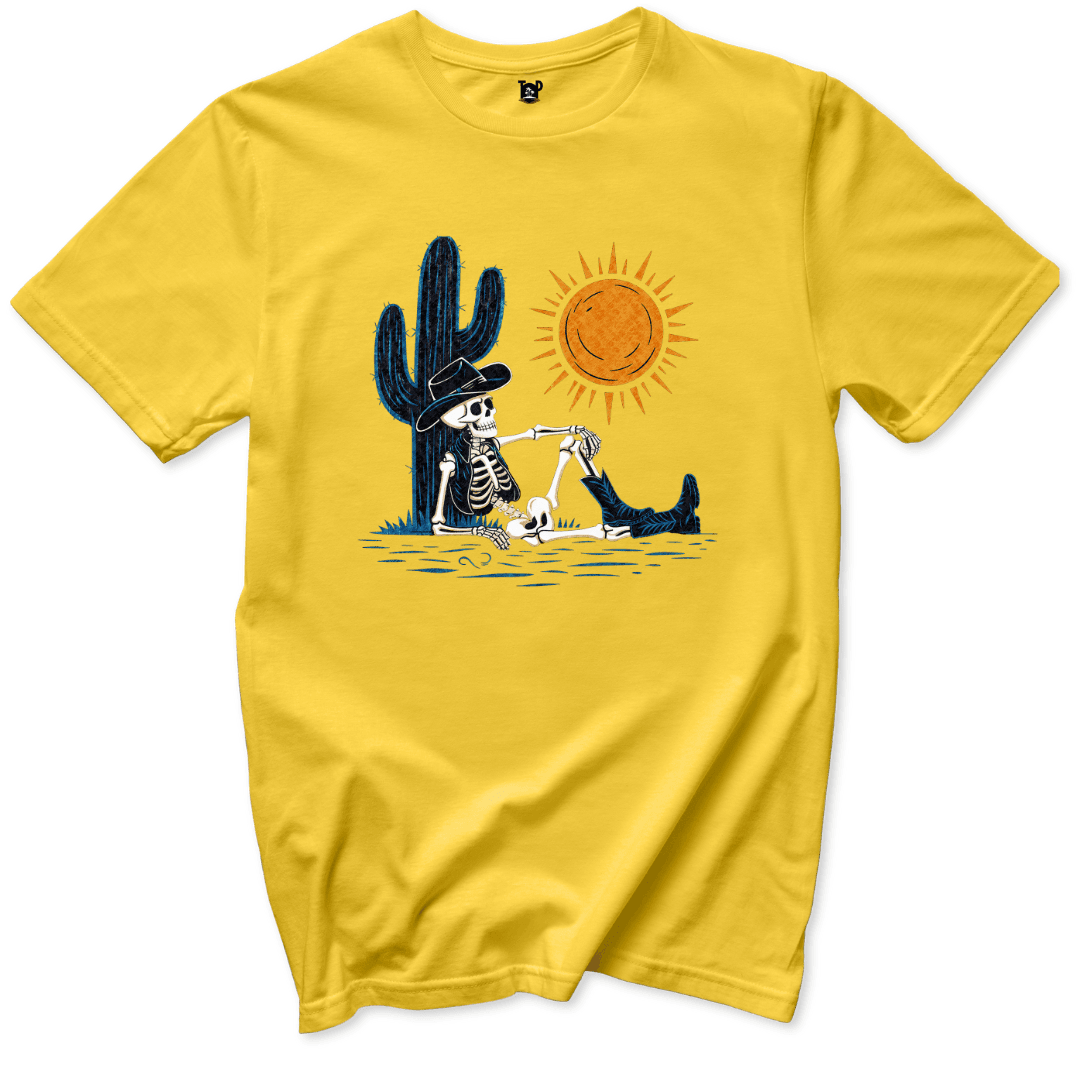 Desert Chill Skeleton T-Shirt - Throwback Paradise #