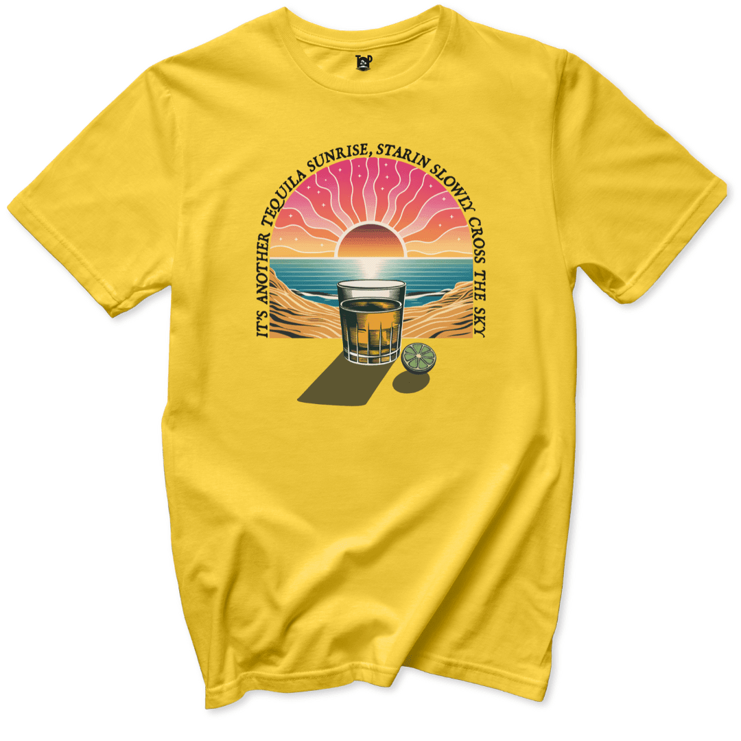 Tequila Sunrise Vibes T-Shirt - Throwback Paradise #