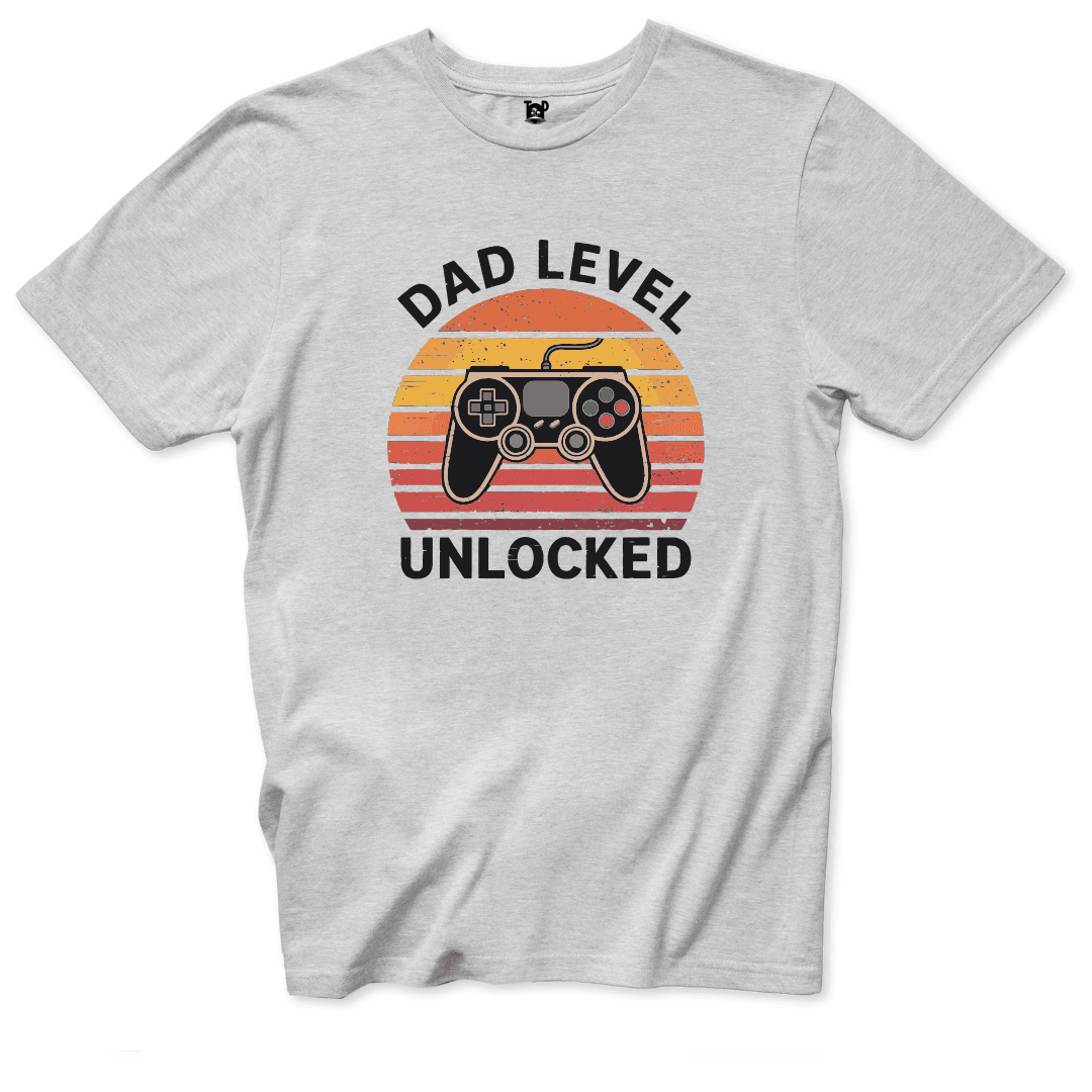 Dad Level Unlocked T-Shirt - Throwback Paradise #