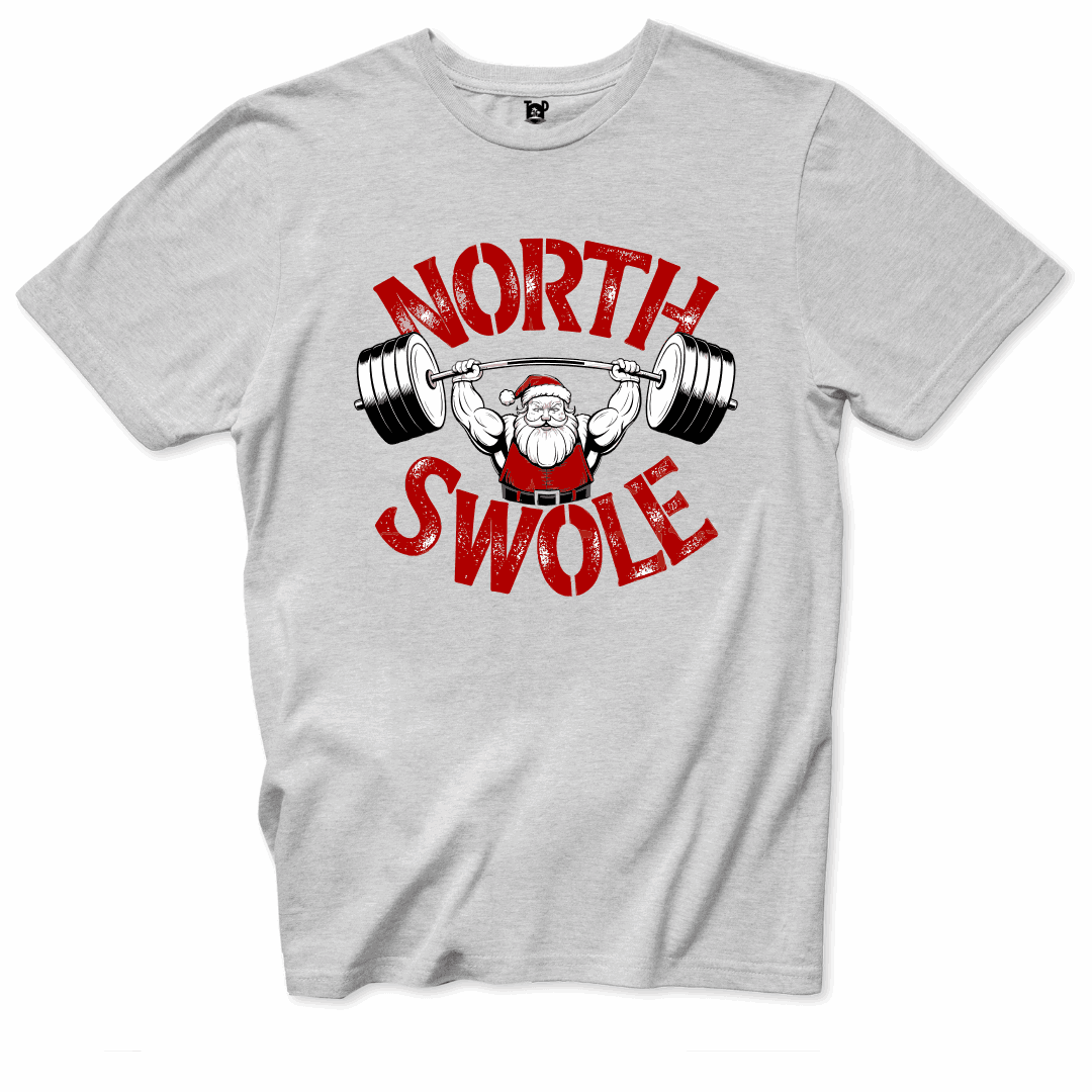 Printify T-Shirts Ice Grey / S North Swole T-Shirt