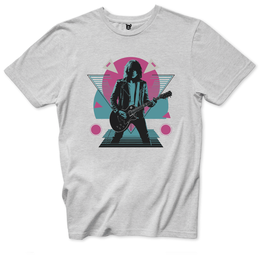 Retro Guitarist T-Shirt - Throwback Paradise #