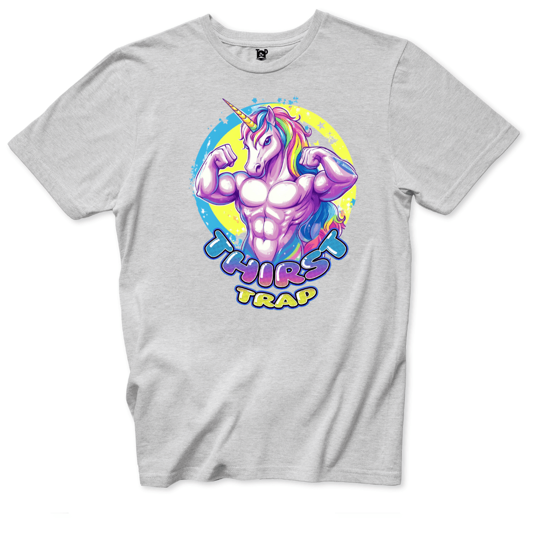 Printify T-Shirts Ice Grey / S Thirst Trap Muscular Unicorn T-Shirt