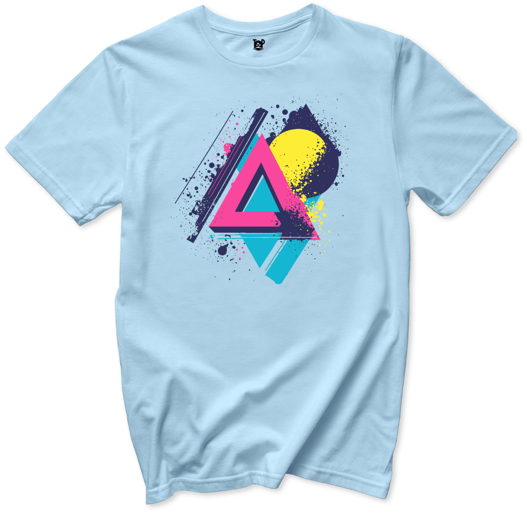 Abstract 80s Geometric T-Shirt - Throwback Paradise #