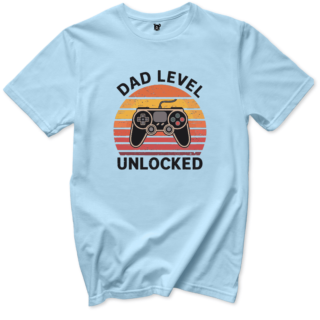 Dad Level Unlocked T-Shirt - Throwback Paradise #