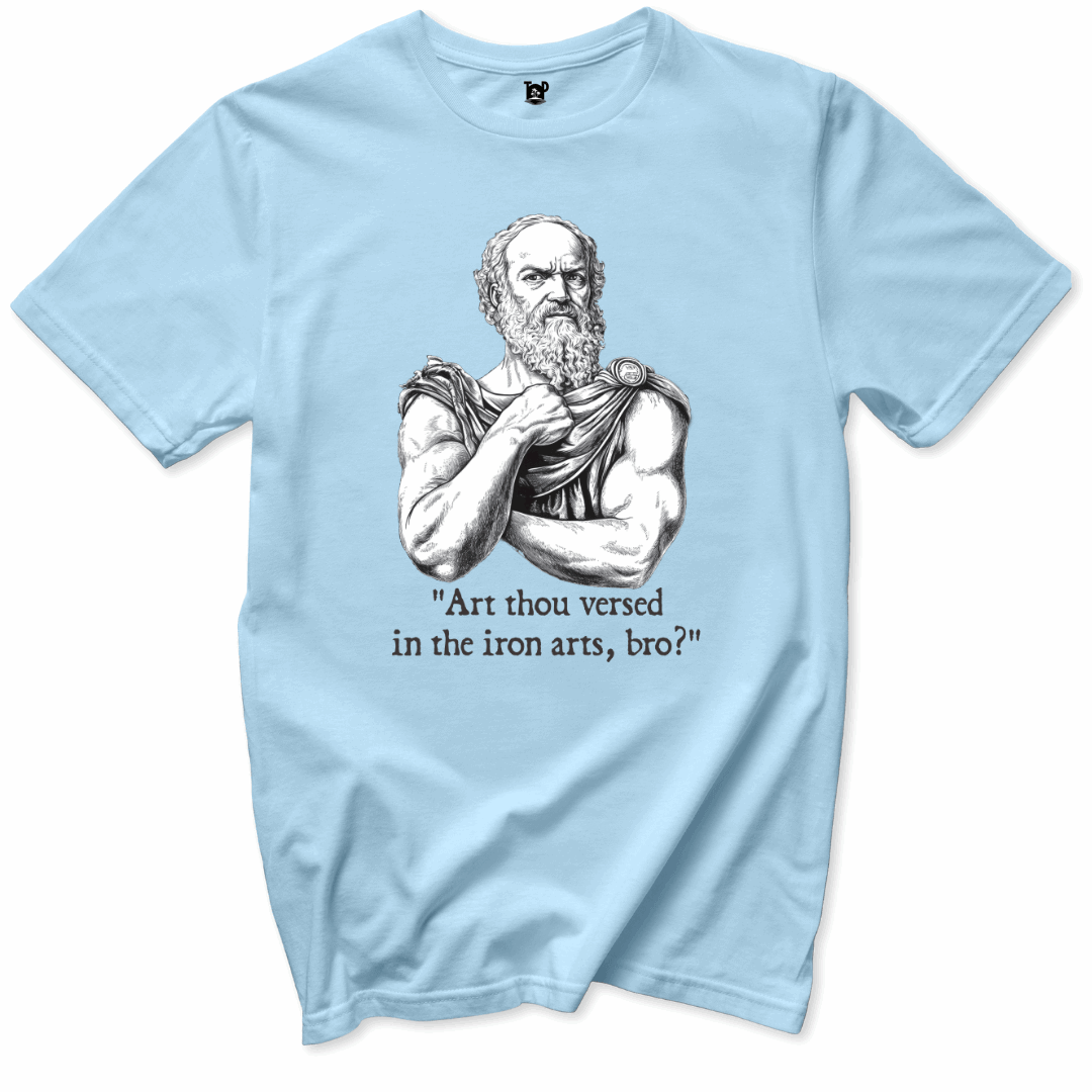 Printify T-Shirts Light Blue / S Iron Arts Philosopher Gym T-Shirt