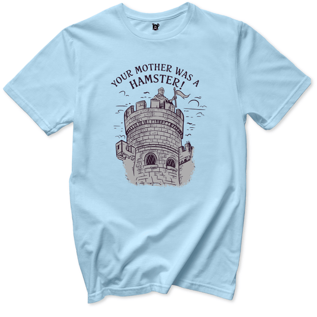 Printify T-Shirts Light Blue / S Your Mother Was a Hampster T-Shirt