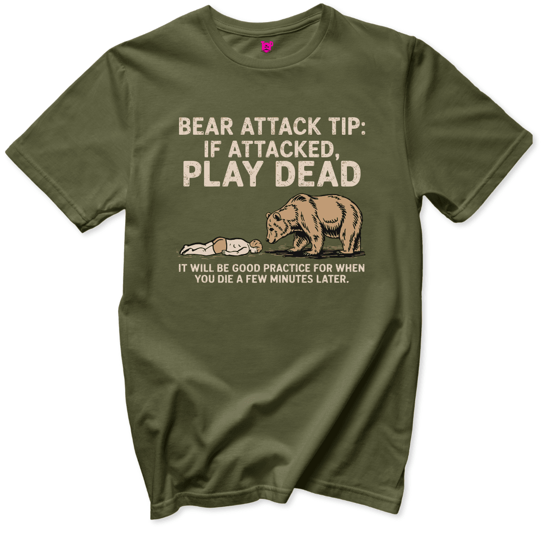 Bear Attack Tip T-Shirt - Throwback Paradise #