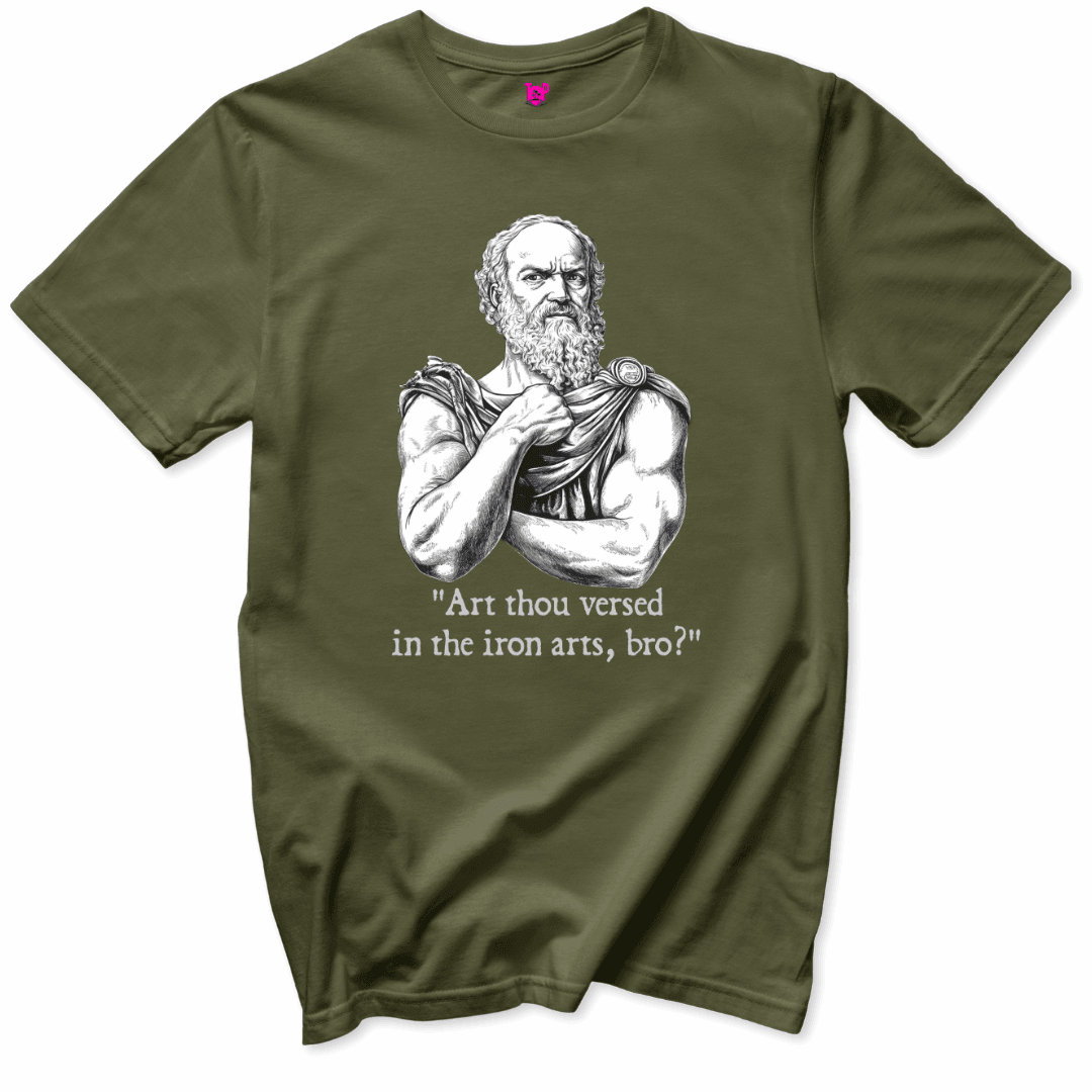 Printify T-Shirts Military Green / S Iron Arts Philosopher Gym T-Shirt