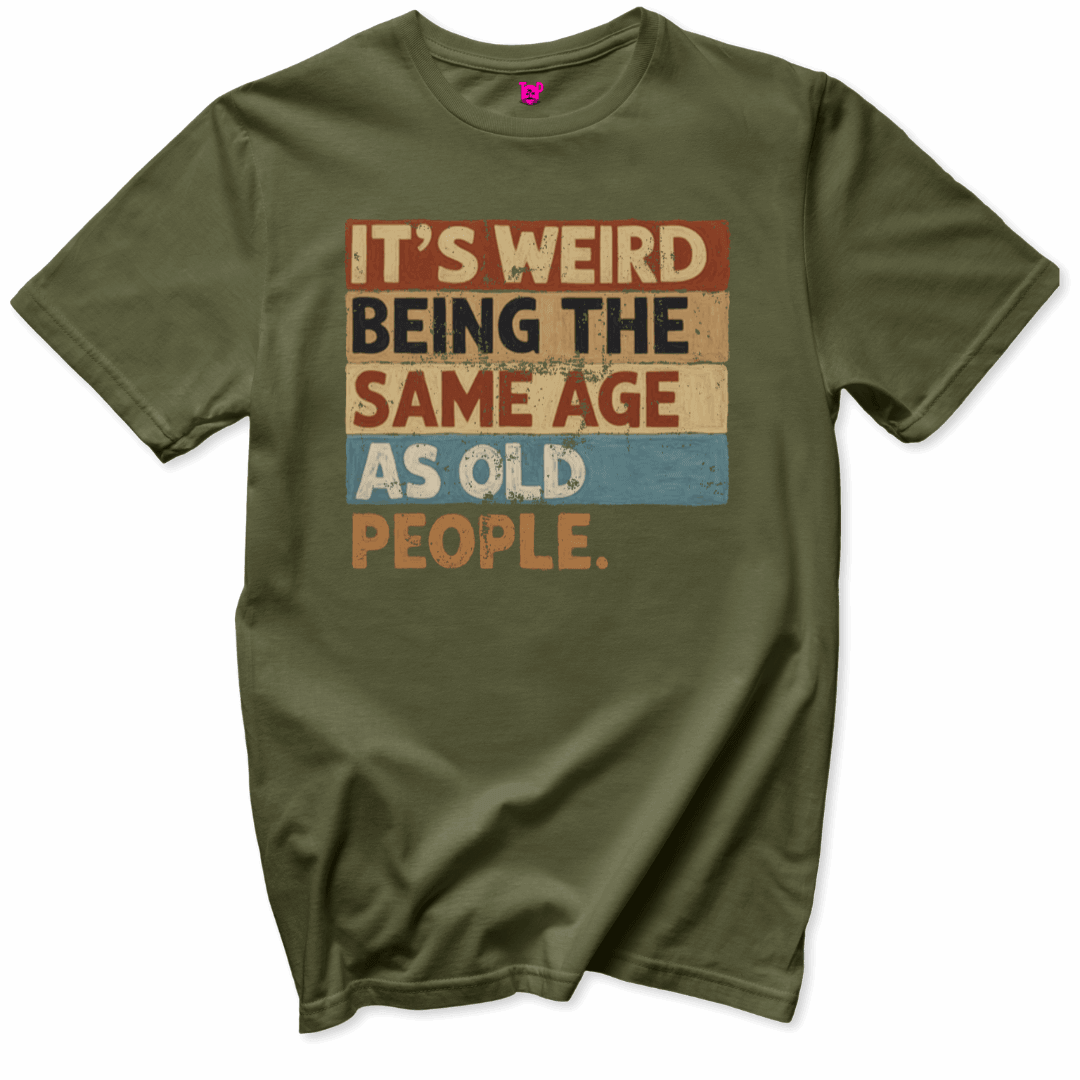 Printify T-Shirts Military Green / S Weird T-Shirt