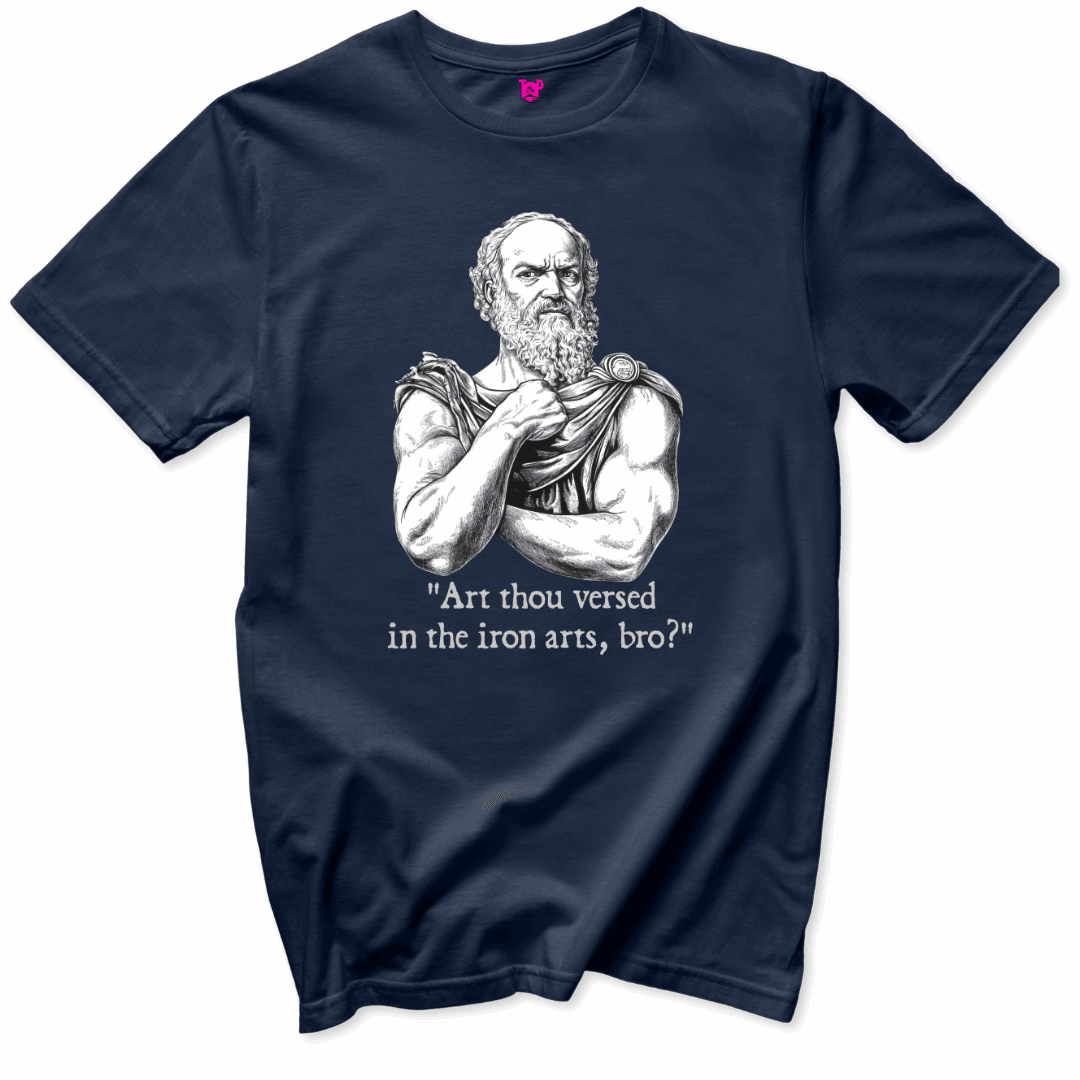 Printify T-Shirts Navy / S Iron Arts Philosopher Gym T-Shirt