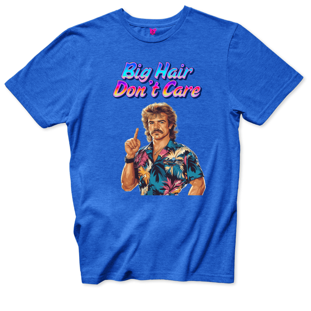 Big Hair Don’t Care Retro T-Shirt - Throwback Paradise #