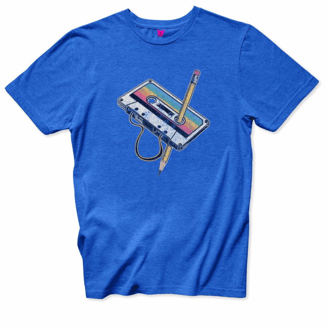 Printify T-Shirts Royal / S Cassette Rewind T-Shirt