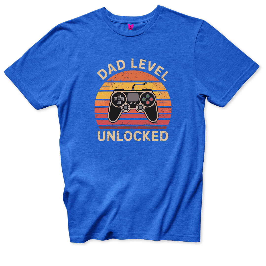 Dad Level Unlocked T-Shirt - Throwback Paradise #