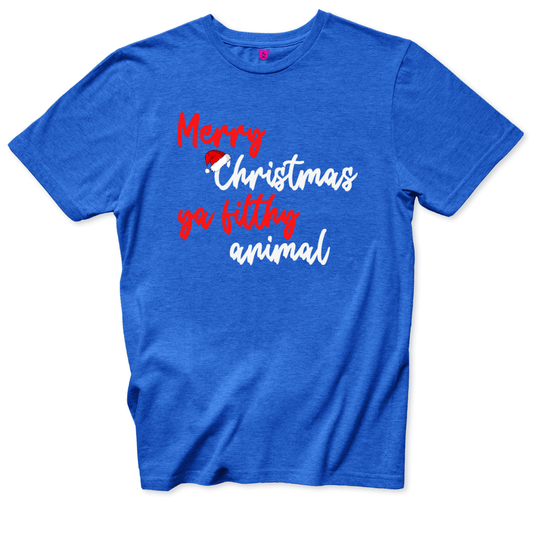 Merry Christmas Ya Filthy Animal T-Shirt - Throwback Paradise #