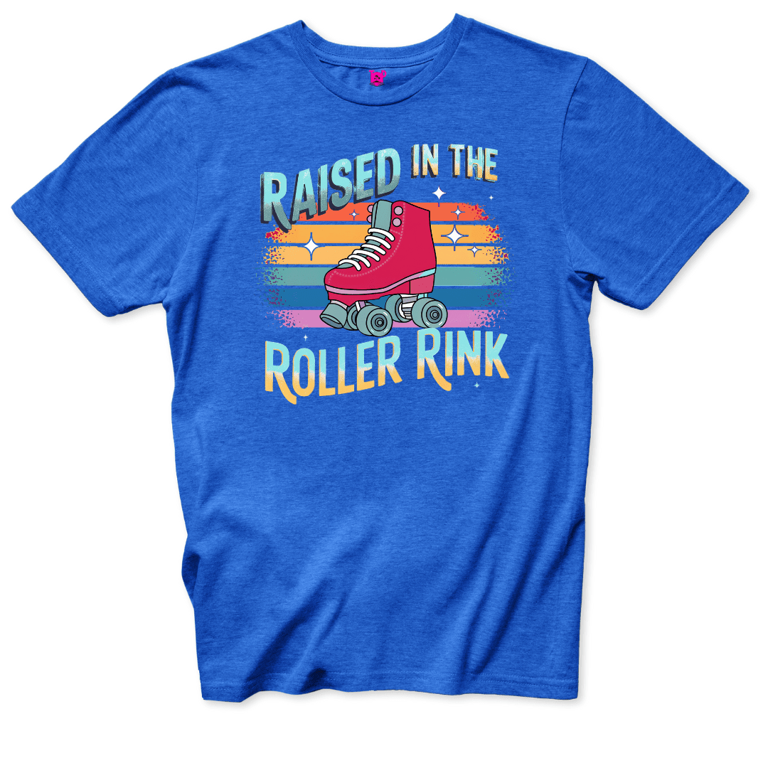 Printify T-Shirts Royal / S Raised in the Roller Rink Retro T-Shirt