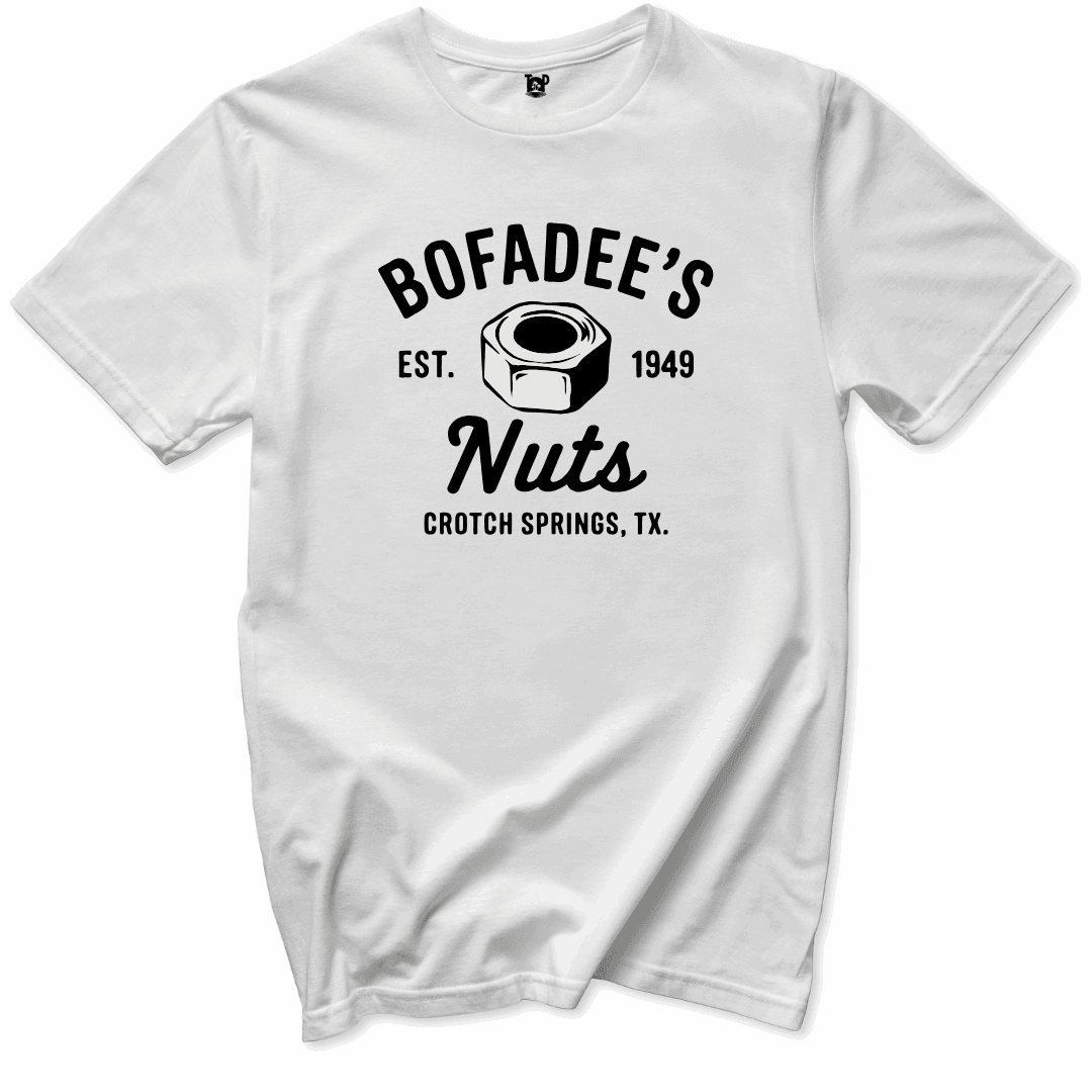 Printify T-Shirts White / S Bofadees Nuts T-Shirt