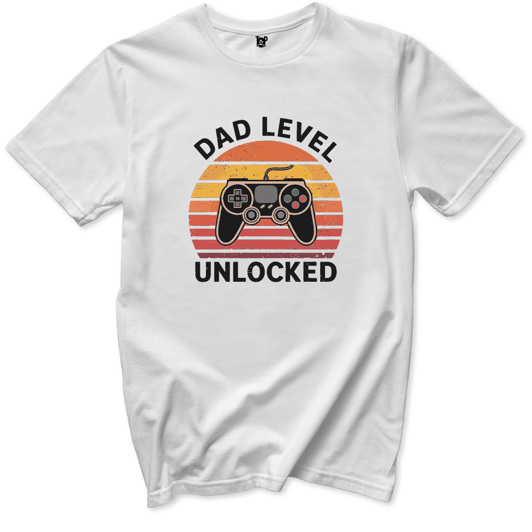 Dad Level Unlocked T-Shirt - Throwback Paradise #