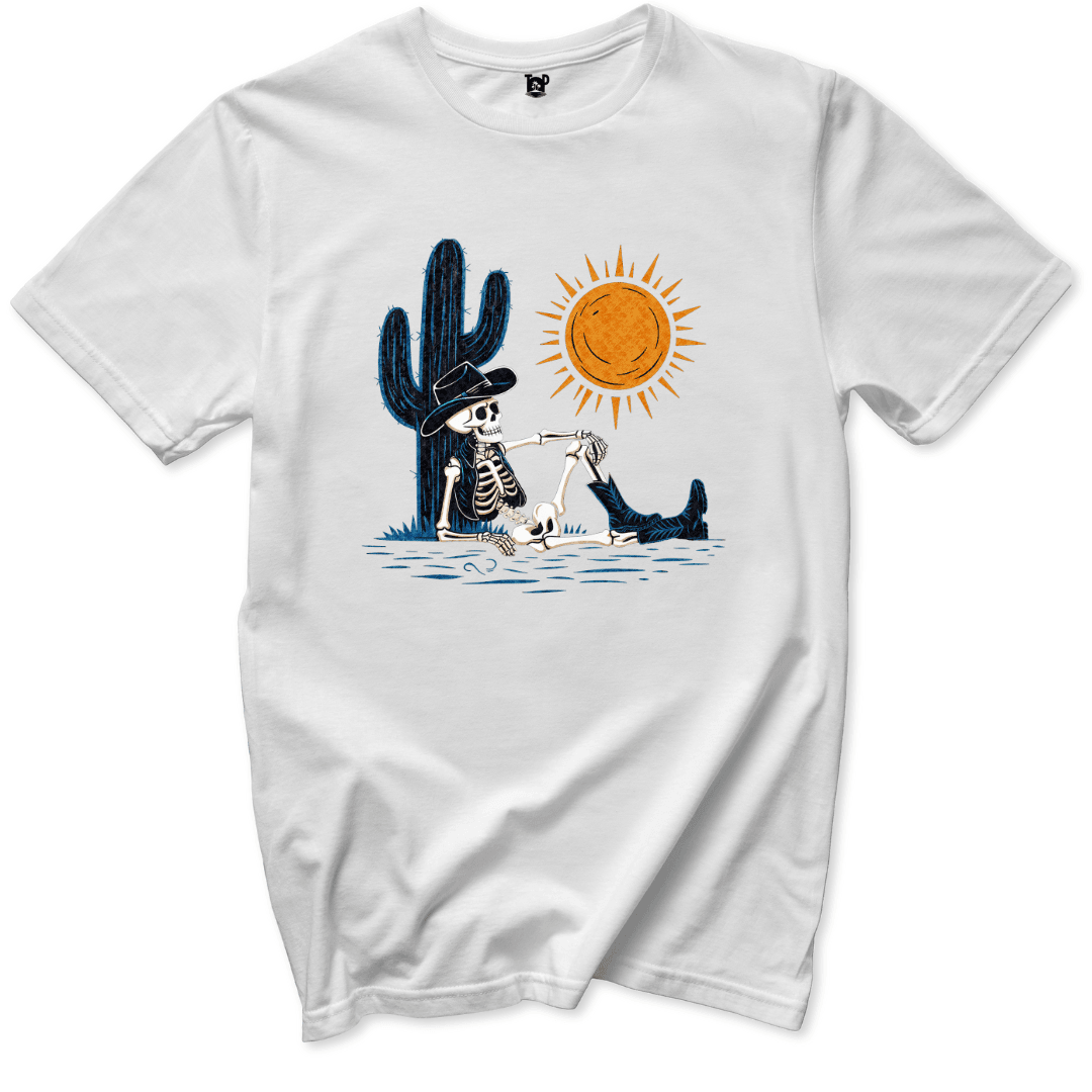 Desert Chill Skeleton T-Shirt - Throwback Paradise #