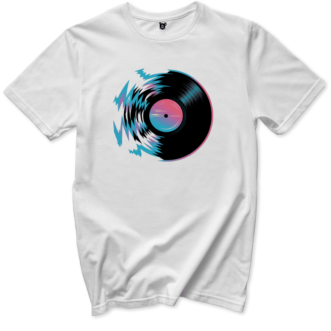 Electric Record Design T-Shirt - Throwback Paradise #