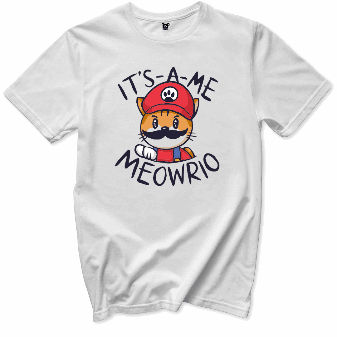 Printify T-Shirts White / S Meowrio T-Shirt