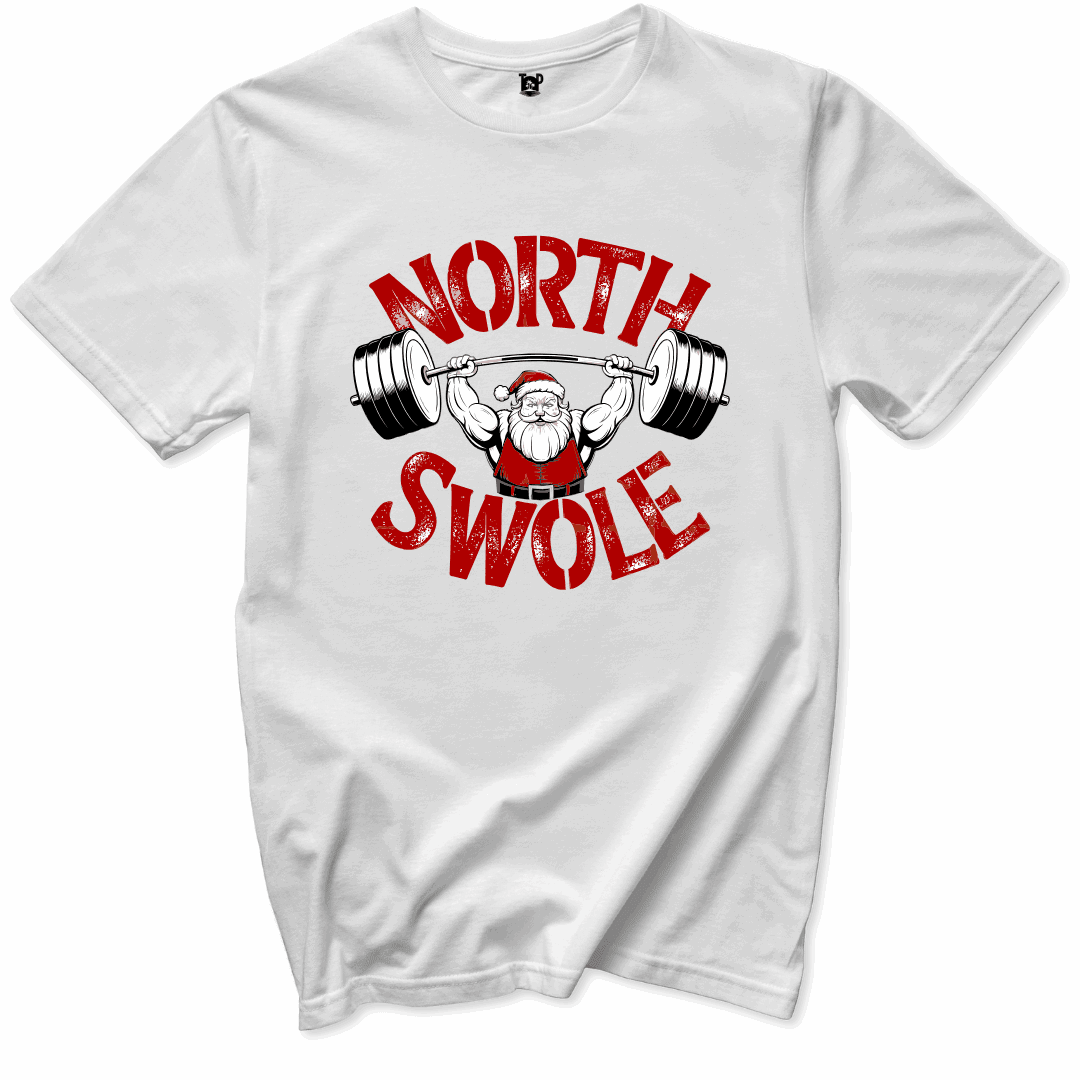 Printify T-Shirts White / S North Swole T-Shirt