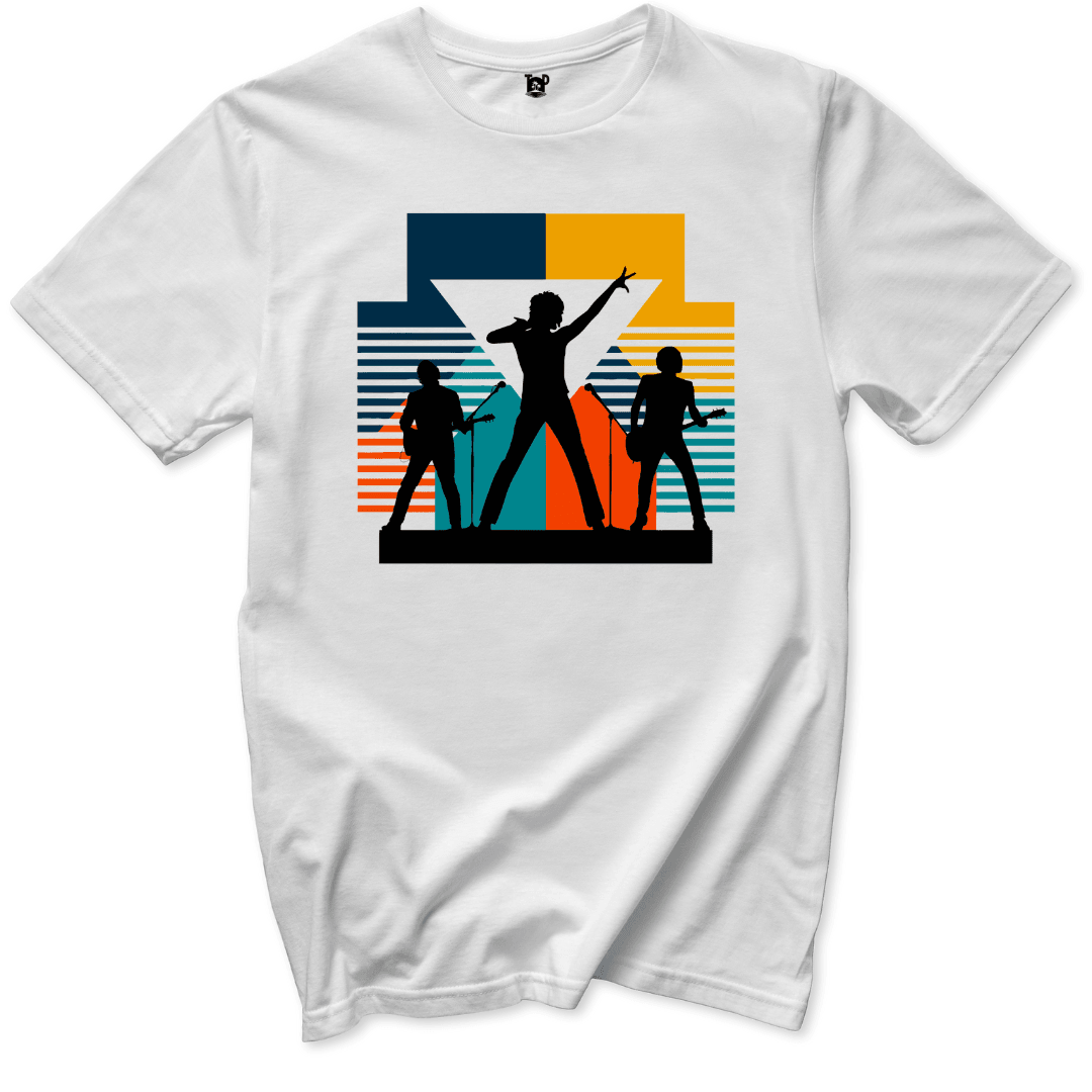 Rock Band Silhouette T-Shirt - Throwback Paradise #