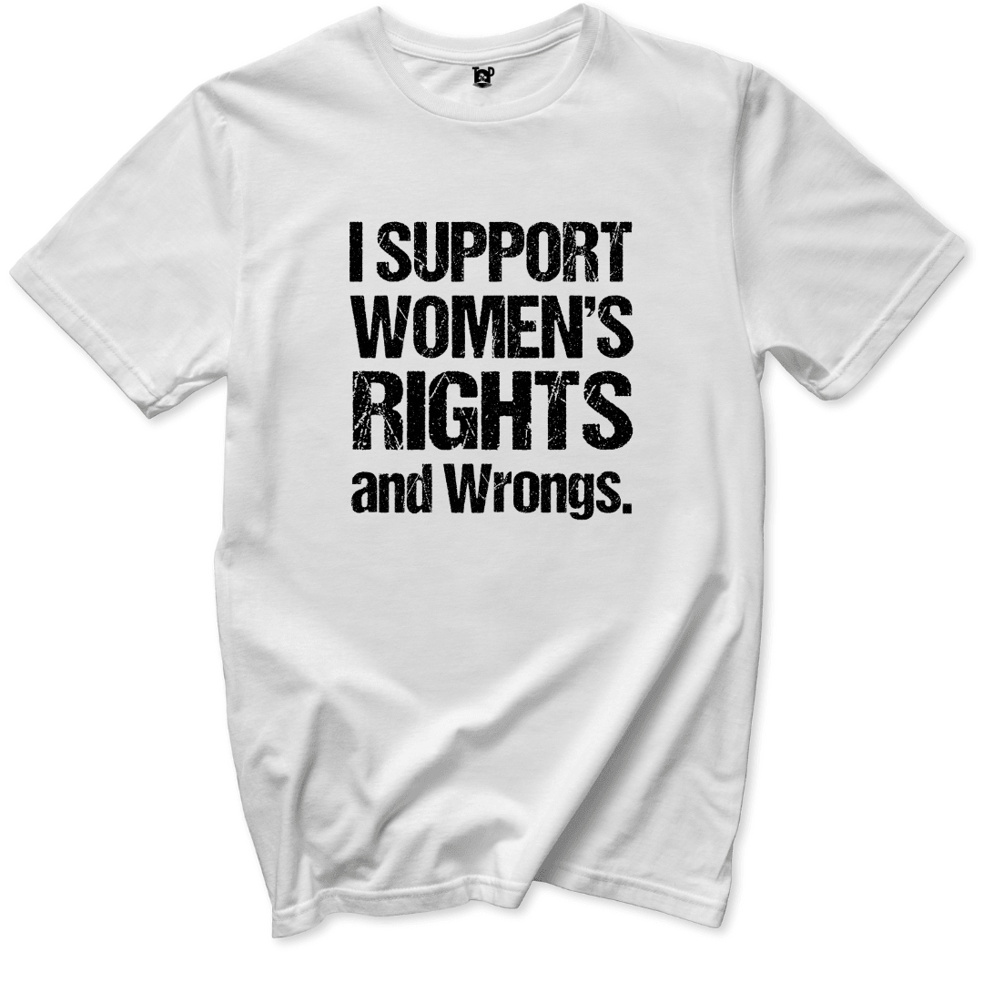 Printify T-Shirts White / S Women's Rights and Wrongs T-Shirt